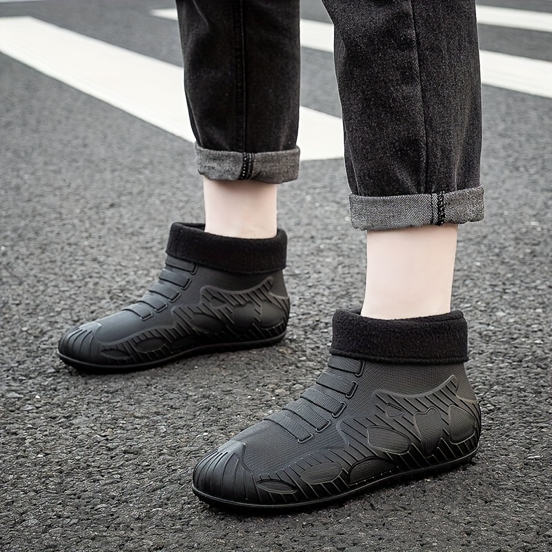 Men’s Stylish Rain Boots, Non-slip Wear-resistant PVC Rain Shoes For Outdoor Working Fishing