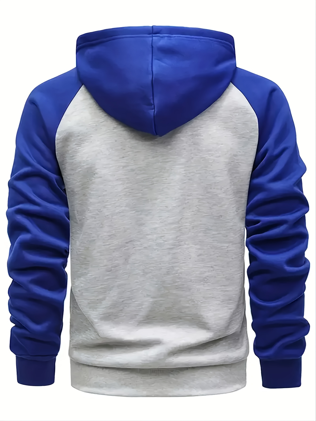spring and autumn mens color block drawstring hooded long sleeve zip up jacket with pockets workout training details 11