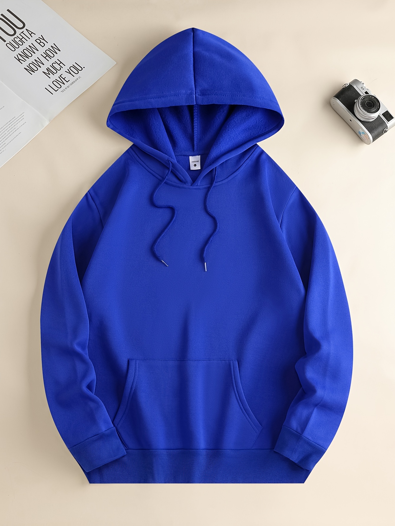 you are amazing print mens pullover round neck hoodies with kangaroo pocket long sleeve hooded sweatshirt loose casual top for autumn winter mens clothing as gifts details 26