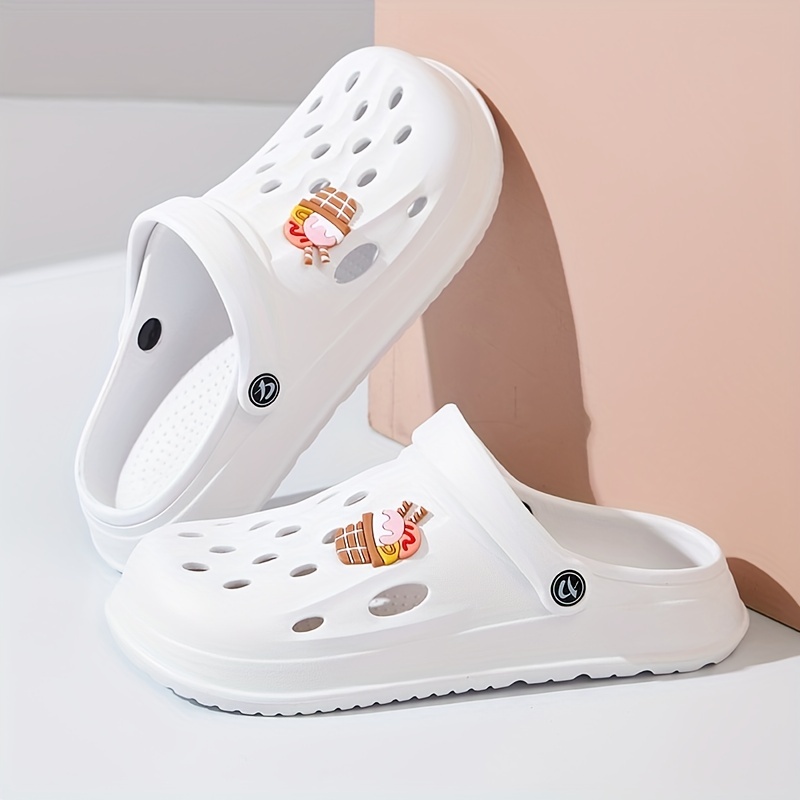 womens cute platform clogs breathable solid color eva garden slide shoes indoor outdoor beach sandals details 0