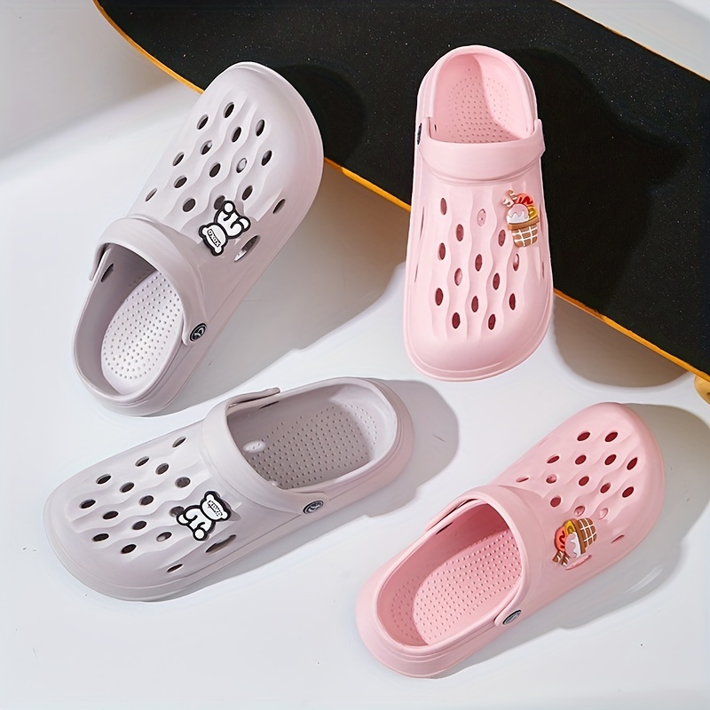 womens cute platform clogs breathable solid color eva garden slide shoes indoor outdoor beach sandals details 3