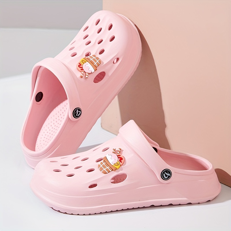 womens cute platform clogs breathable solid color eva garden slide shoes indoor outdoor beach sandals details 4