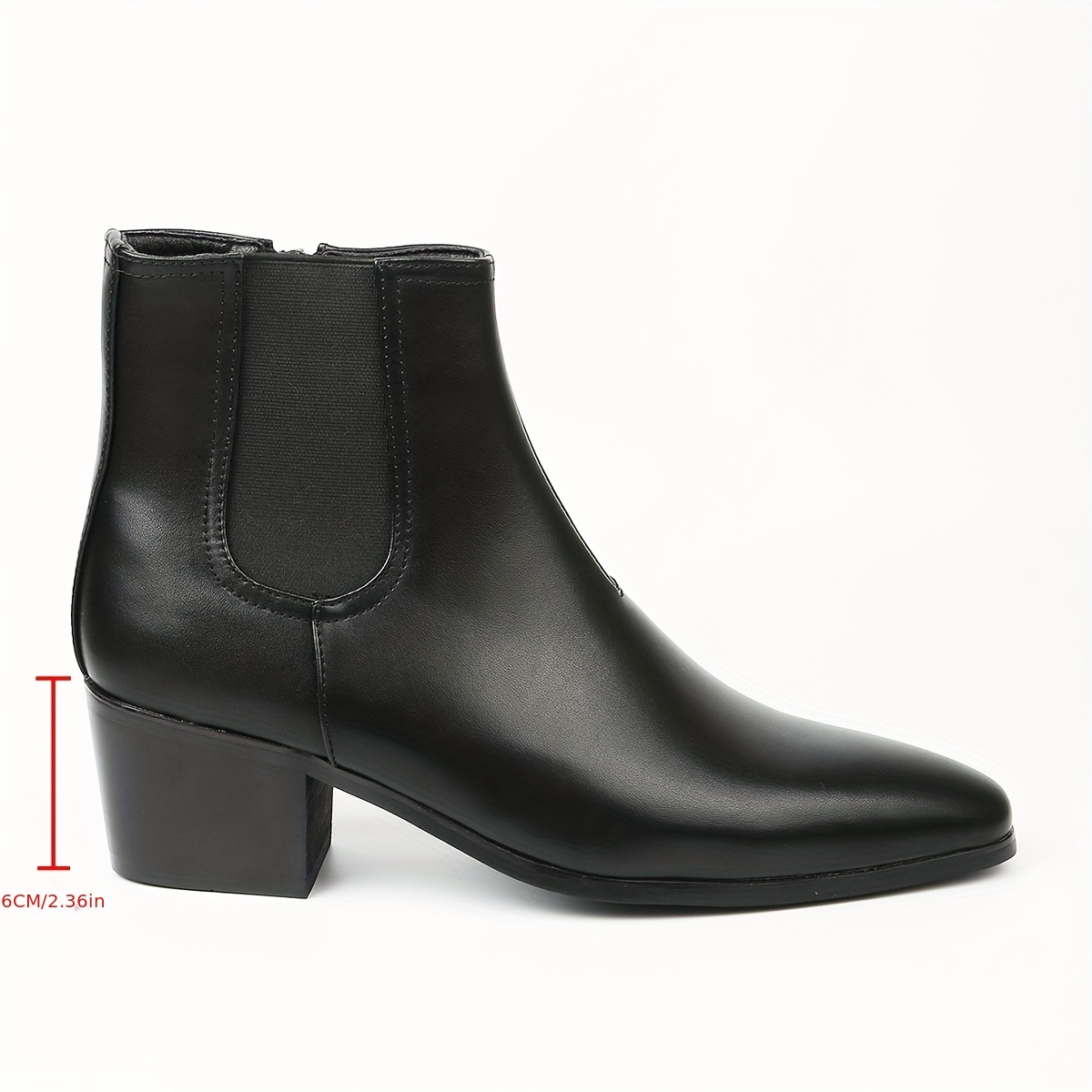 zip chelsea boots men s high heel solid colour comfy non details 4