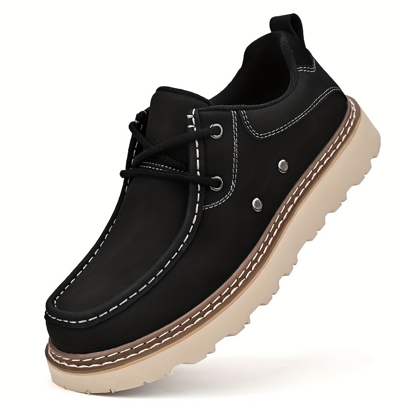 low top casual shoes men s solid wear resistant non slip details 1