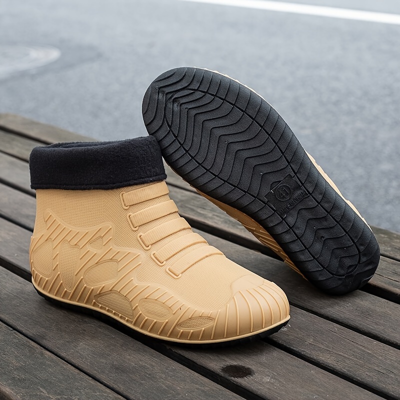 stylish rain boots men s non slip wear resistant pvc rain details 0