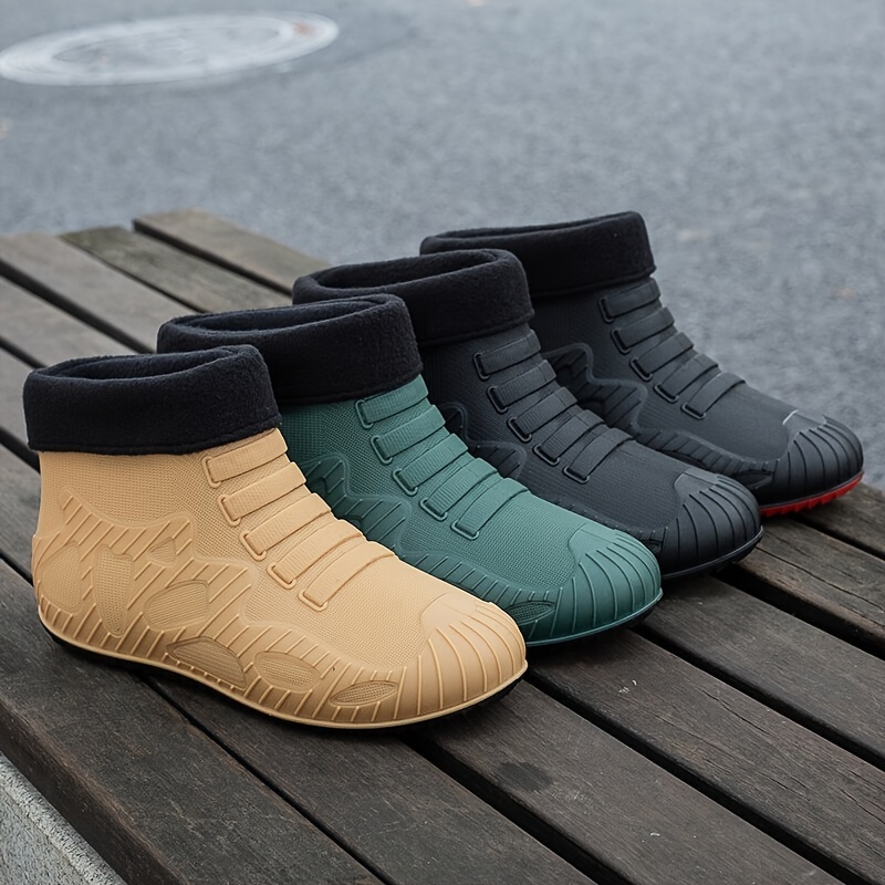 stylish rain boots men s non slip wear resistant pvc rain details 2