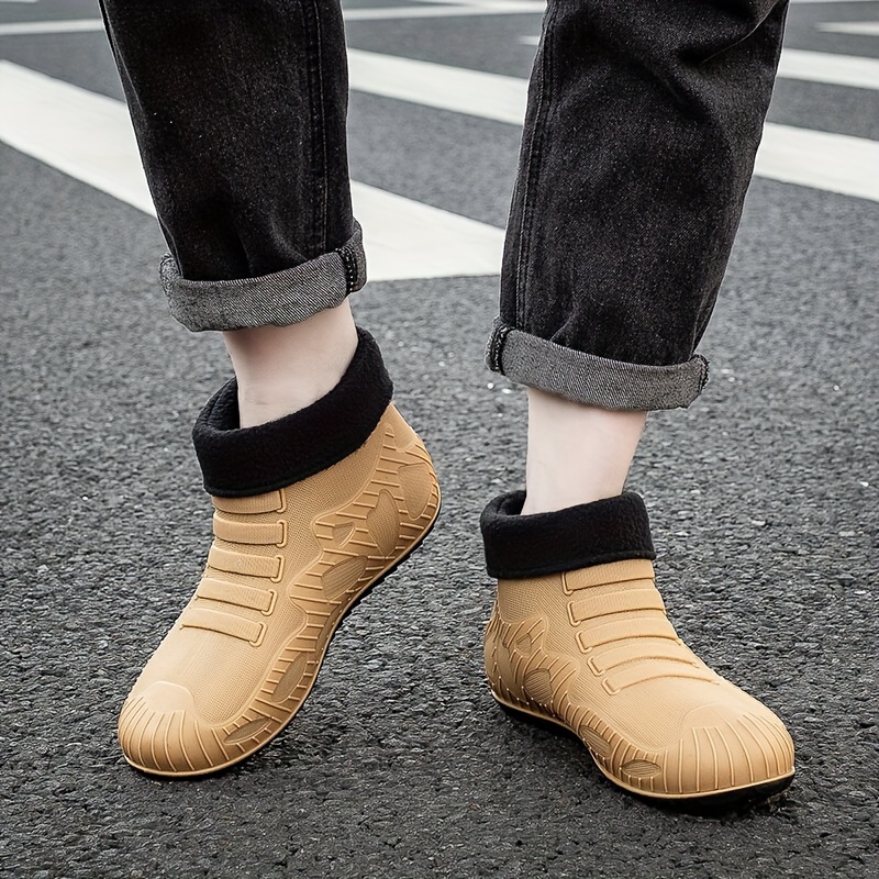 stylish rain boots men s non slip wear resistant pvc rain details 4