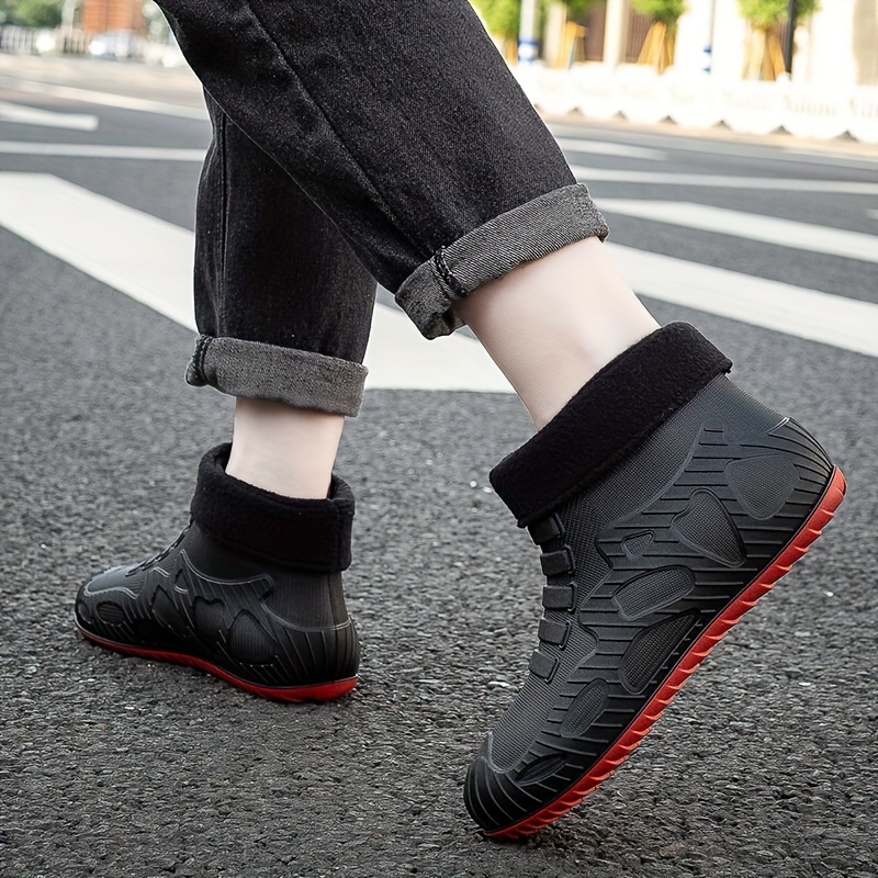 stylish rain boots men s non slip wear resistant pvc rain details 5