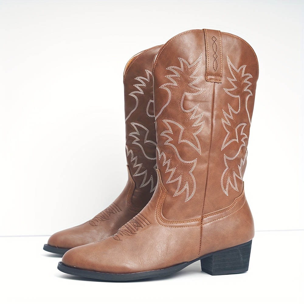 embroidery cowboy boots plus size men s vintage water details 1