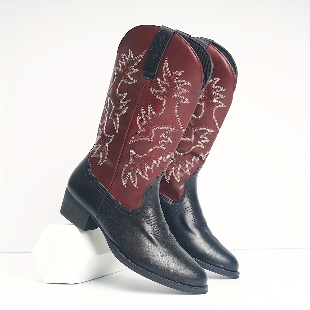 embroidery cowboy boots plus size men s vintage water details 6