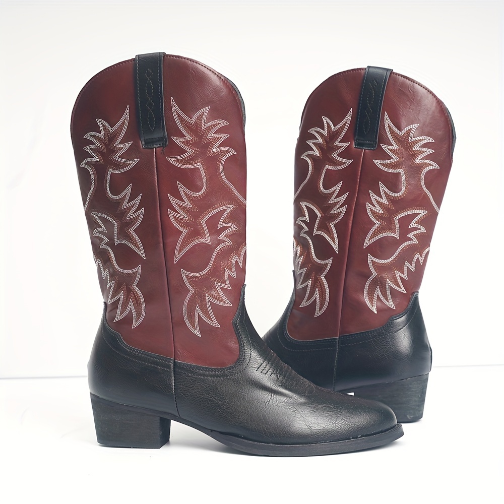 embroidery cowboy boots plus size men s vintage water details 7